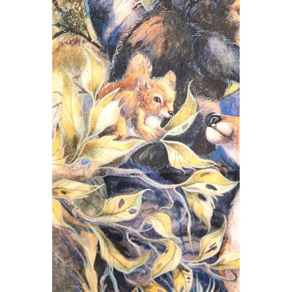 North American Wildlife Fabric Panel By Robert Kaufman Deer Bears 20x23 Inches C - Picture 9 of 10
